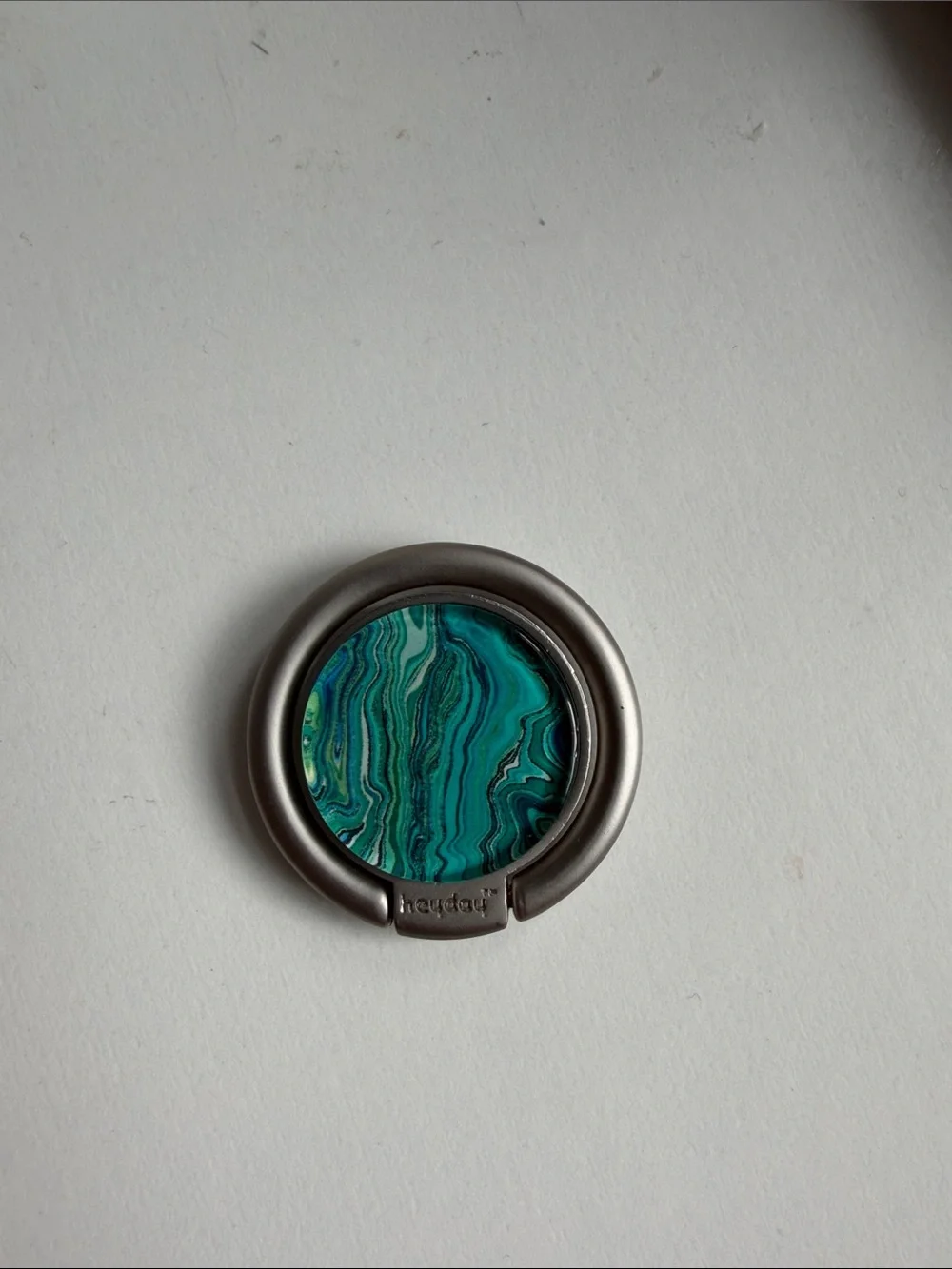 Heyday Teal Blue Swirl Phone Ring Holder